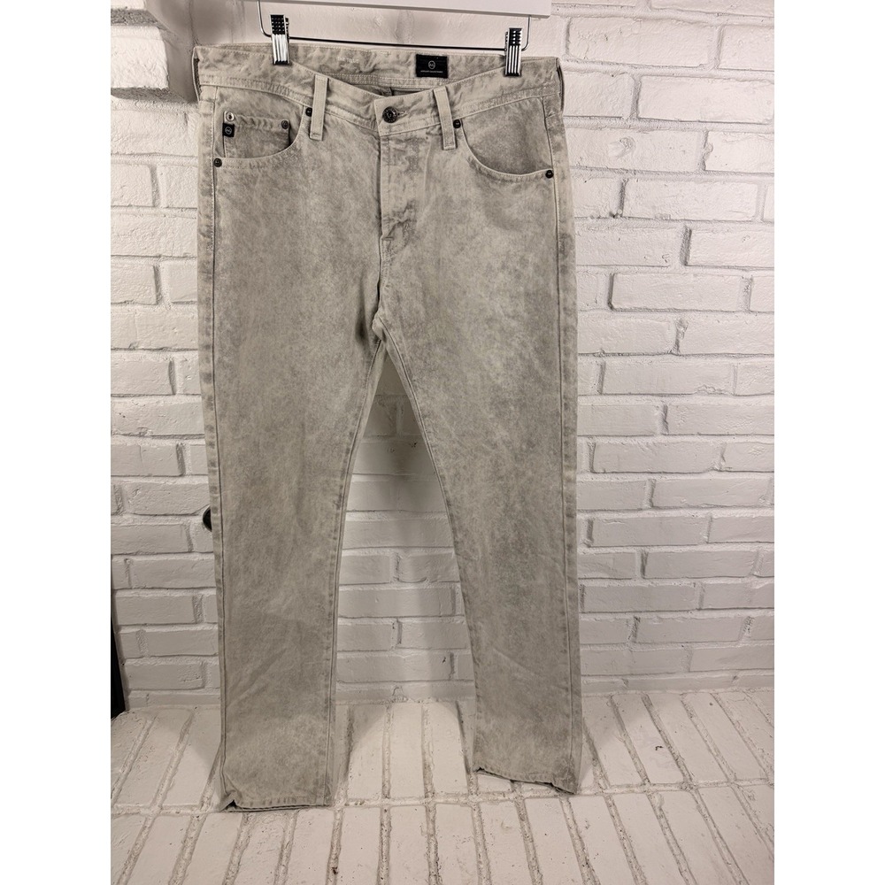 AG Adriano Goldschmied Tellis Jeans 32 Gray Acid Wash Modern Slim USA